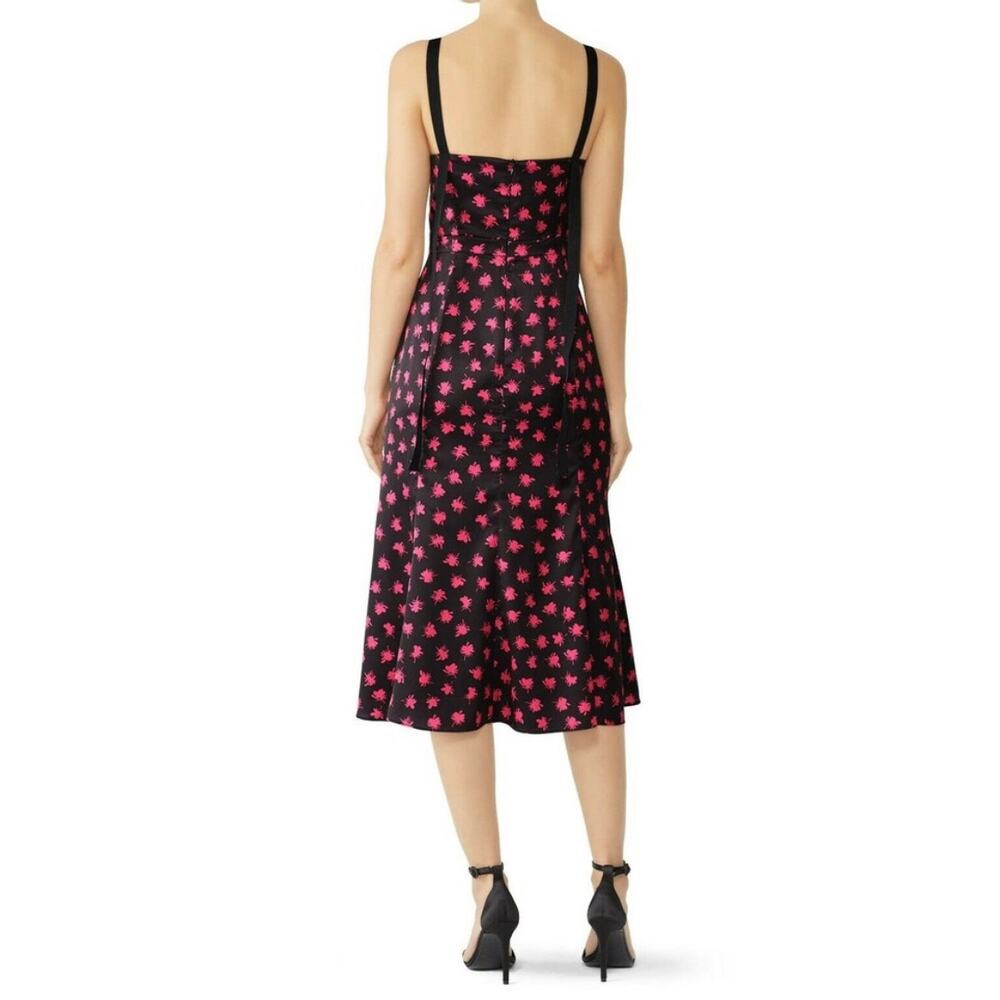 Prabal Gurung Collective Sleeveless Floral Tulip Ruffle Midi Dress V-Neck sz 4 - Picture 2 of 10